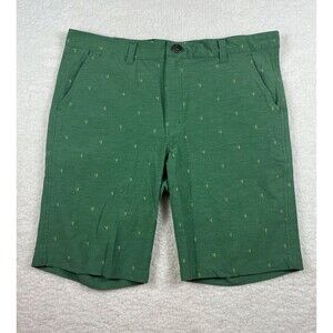 Short Par 4 Shorts Mens 34 Golf Quick Dry Allover Print Athletic Resort Preppy